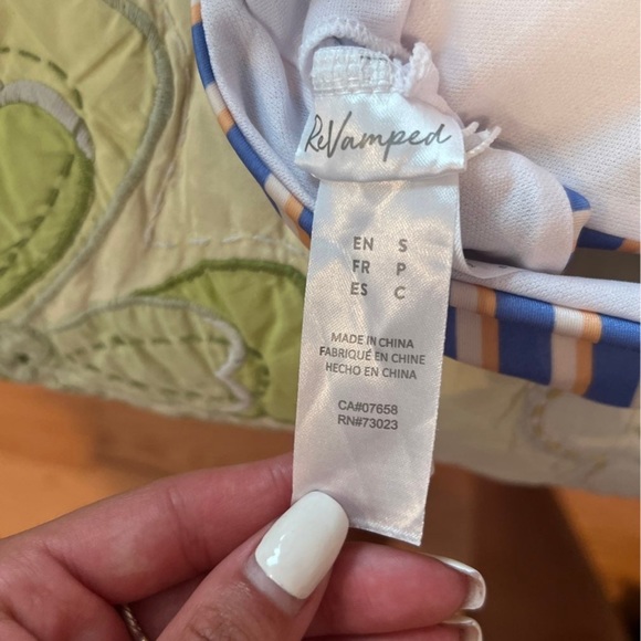 Revamped off the shoulder bathing suit top size small - Picture 3 of 5